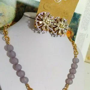 Ensemble Collier Et Boucles D'oreilles Plunder Design - February Posse 2019 - Or